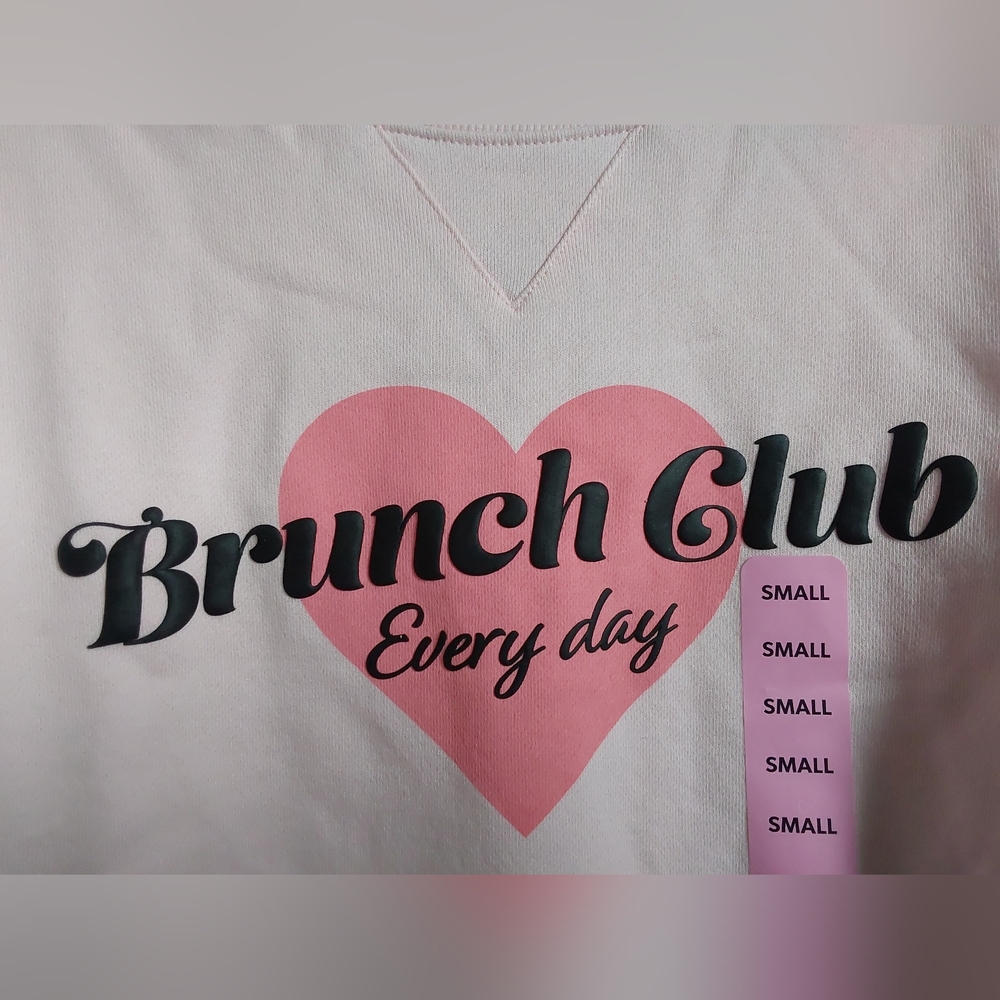 Wildfox Graphic Crewneck Sweatshirt Brunch Club S